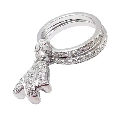 Pre-owned Piaget Diamond Double Band Flower White Gold Ring