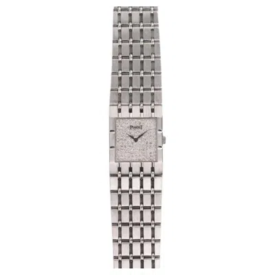 Pre-owned Piaget Diamond Pave Watch In 18k White Gold, 1980s