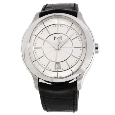 Piaget Gouverneur Silver Dial 18k White Gold Men's Watch Goa38110 In Metallic