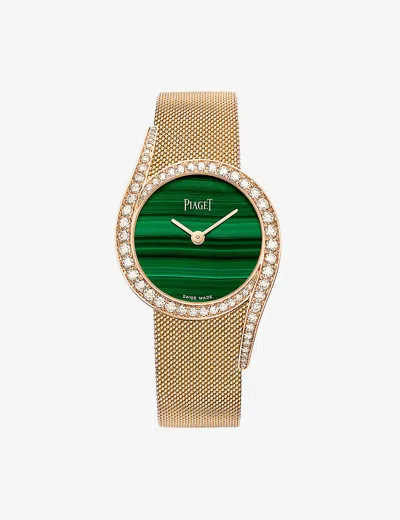 Piaget Green Limelight Gala 18ct Yellow-gold, 1.66ct Brilliant-cut Diamond And Malachite Automatic Watch