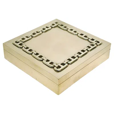 Pre-owned Piaget Jewelry Silver Box Italy 1970´s In Sand