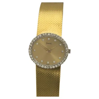 Pre-owned Piaget Ladies Yellow Gold And Diamond Bracelet Wrist Watch