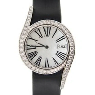 Piaget Limelight Gala Mother Of Pearl Dial Ladies Hand Wound Diamond Watch G0a41260 In Black