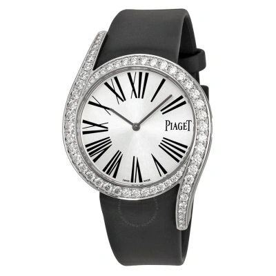 Piaget Limelight Gala Silver Dial Black Satin Strap Ladies Watch G0a39166