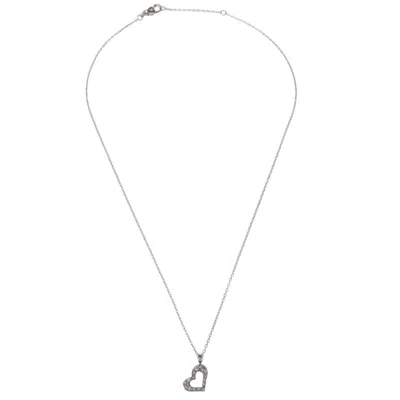 Pre-owned Piaget Limelight Hearts Pendant Necklace 18k White Gold With Pave Diamonds Silver White_gold Necklac