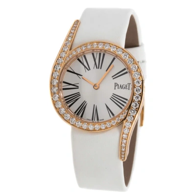 Piaget Limelight Silver Dial 18kt Rose Gold Diamond Ladies Watch Goa38161 In Gray