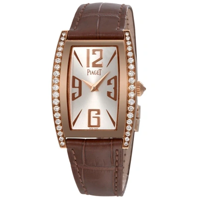 Piaget Limelight Silver Dial Brown Leather Ladies Watch G0a35090
