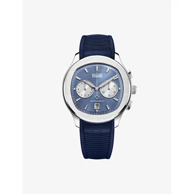 Piaget Mens  Polo Stainless-steel Automatic Watch 42m In Blue
