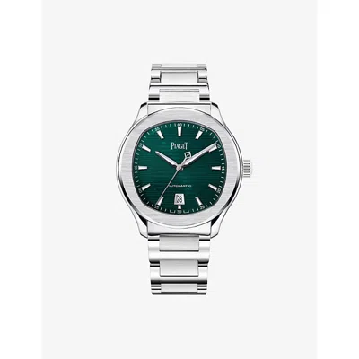 Piaget Mens Silver Polo Stainless-steel Watch 42mm