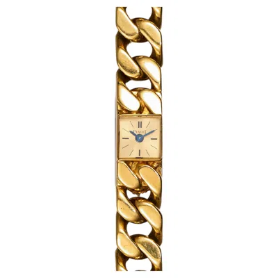 Pre-owned Piaget Montre Gourmette 1001 N10 Champagne Dial Bracelet Watch 18k Yg 1960s In Multiple
