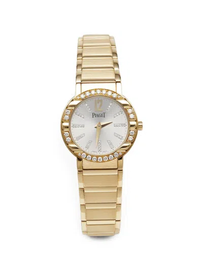 Pre-owned Piaget Polo Diamond 28mm Watch In 银色