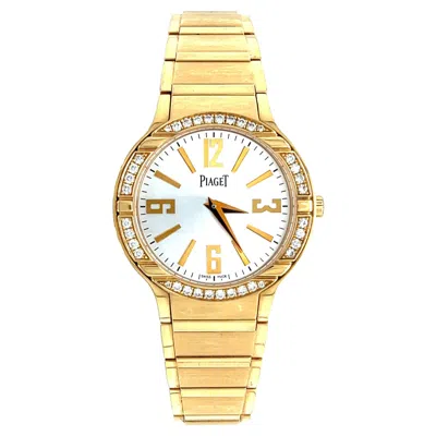 Pre-owned Piaget 'polo' Ladies In 18k Yellow Gold With Diamond Bezel &  Papers