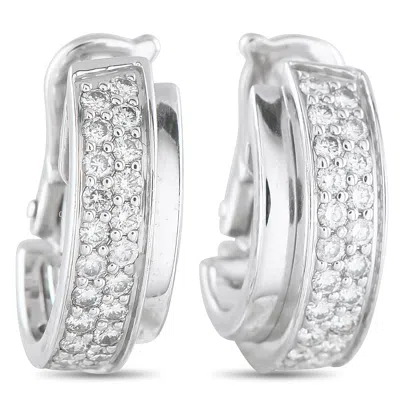 Piaget Possession 18k White Gold 0.77ct Diamond Hoop Earrings Pi20-081925 In Metallic