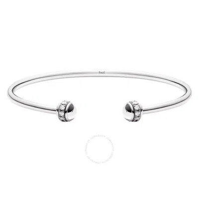 Piaget Possession 18k White Gold Diamond Open Bangle In Metallic
