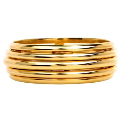 Pre-owned Piaget Possession 18k Yellow Gold Spinning Bangle Bracelet