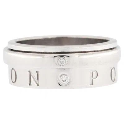 Pre-owned Piaget "possession" Band Ring 18 Karat White Gold With Diamonds