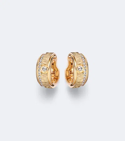 Piaget Possession Decor Palace 18kt Rose Gold Hoop Earrings With Diamonds
