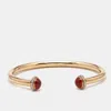 Piaget Possession Diamond Carnelian 18k Rose Gold Open Bracelet In Brown