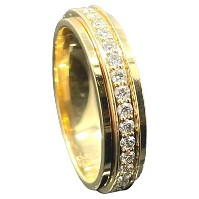 Pre-owned Piaget Possession Diamond Eternity Ring - 18k Rose Gold - Spinning - Sz 6 In Red