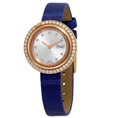 Piaget Possession Diamond Silver Dial 18kt Rose Gold Ladies Watch G0a43082 In Blue