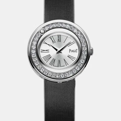 Pre-owned Piaget Possession G0a36187 White 18k White Gold Diamond Quartz Women Wristwatch 29mm