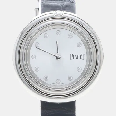 Pre-owned Piaget Possession G0a43080 Quartz Diamonds Stainless Steel Women's Wristwatch 29mm In White