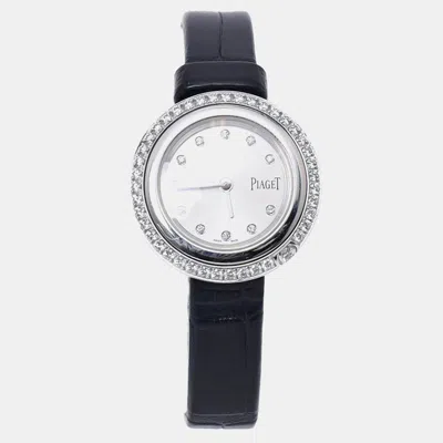 Pre-owned Piaget Possession Quartz Silver 18k White Gold Women's Wristwatch 29 Mm
