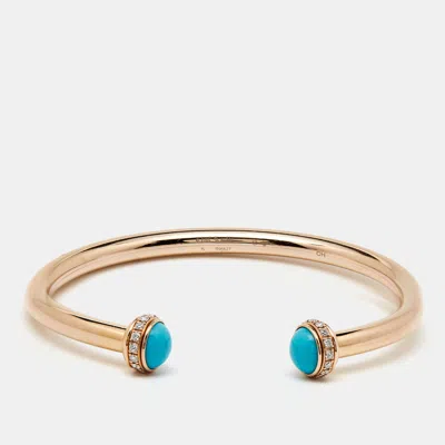 Piaget Possession Turquoise Diamond 18k Rose Gold Bracelet 15