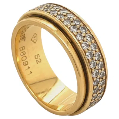 Pre-owned Piaget "possession" Yellow Gold 2-row Diamond Band Ring