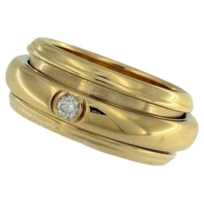 Pre-owned Piaget Possession Yellow Gold Ring With Diamonds Size 53