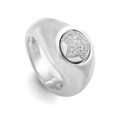 Piaget 18k White Gold Diamond Star Ring In Metallic