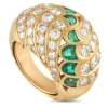 PIAGET PRE-OWNED PIAGET 18K YELLOW GOLD 2.25 CT DIAMOND AND EMERALD RING
