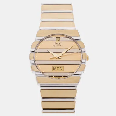 Pre-owned Piaget Polo 15562 C 701 31.5 Mm In Gold