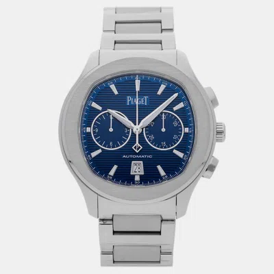 Pre-owned Piaget Polo Chronograph G0a41006 42 Mm In Blue