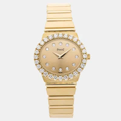 Pre-owned Piaget Vintage 15804c701 Quartz 27 Mm X24 Mm In Gold