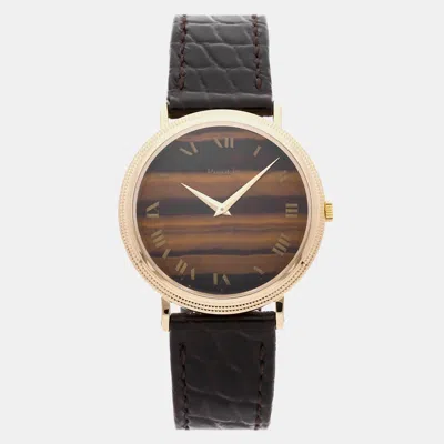 Pre-owned Piaget Vintage 9021 In Brown