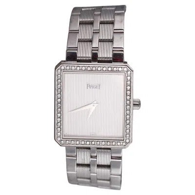 Pre-owned Piaget Protocol White Gold Diamond Watch 92155 M601d