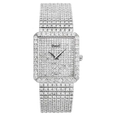 Pre-owned Piaget Protocole Ref. 9154 Diamond Set 18k White Gold Luxury Watch