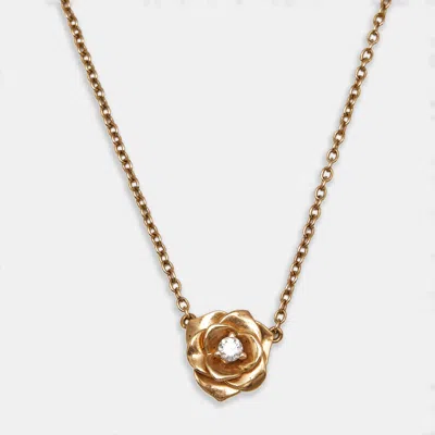 Pre-owned Piaget Rose Diamond 18k Rose Gold Pendant Necklace