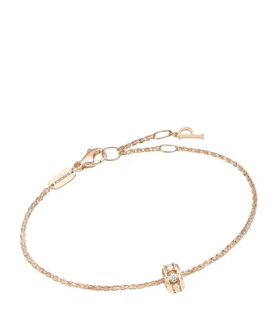Piaget Rose Gold And Diamond Possession Bracelet In Gray