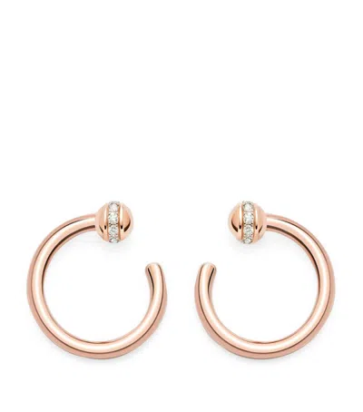 Piaget Rose Gold And Diamond Possession Hoop Earrings