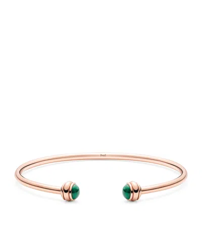 Piaget Rose Gold And Malachite Possession Bangle In Gray