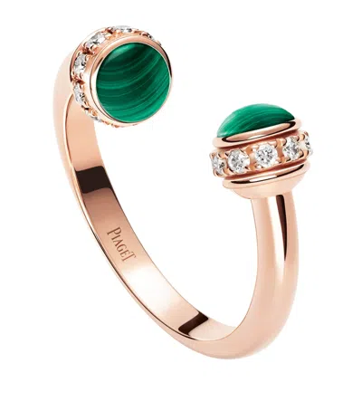 Piaget Rose Gold, Diamond And Malachite Possession Ring
