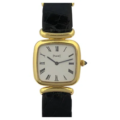 Pre-owned Piaget Solo Tempo Yellow Gold Ladies Vintage Mechanical Wrist Watch