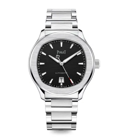 Piaget Stainless Steel Polo Date Watch In Metallic