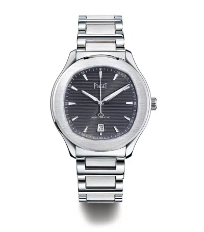 Piaget Stainless Steel Polo Date Watch In Metallic