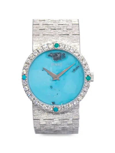 Pre-owned Piaget Tradition Turquoise 25mm Watch In Blue