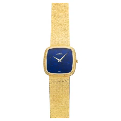 Pre-owned Piaget Vintage 1970s  12773a6 18k Gold Lapis Lazuli Dial Auto 32mm In Multi