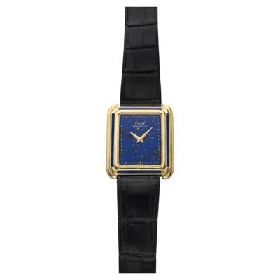Pre-owned Piaget Vintage 1980s  Dress 74108 18k Yg Quartz Lapis Lazuli Dial 26mm In Multi