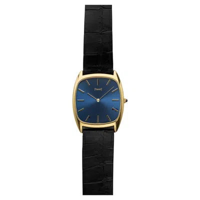 Pre-owned Piaget Vintage 1980s  Emperador 18k Yg 9591 Manual Blue 29 Mm